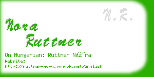 nora ruttner business card